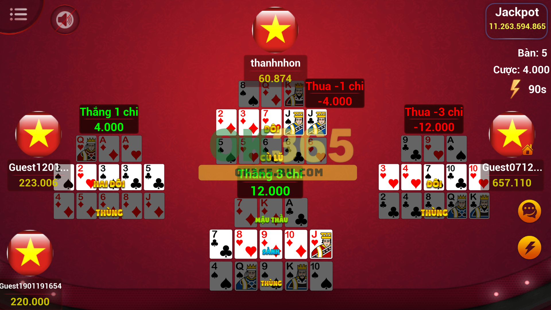 Vài nét sơ lược cách chơi Mậu binh OK365